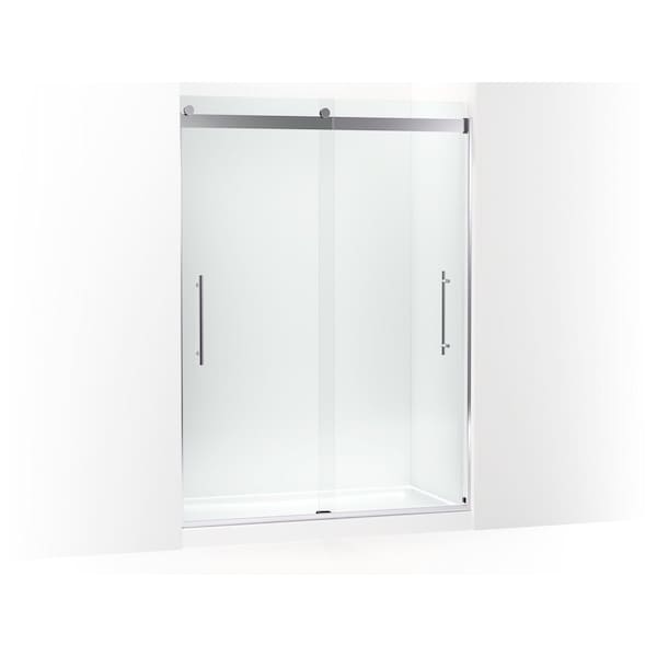 Kohler Levity Plus 3/8 Door 82X 59-5/8 Hndl Crystal Clear glass with Bright Polished Silver frame 702429-L-SHP - main